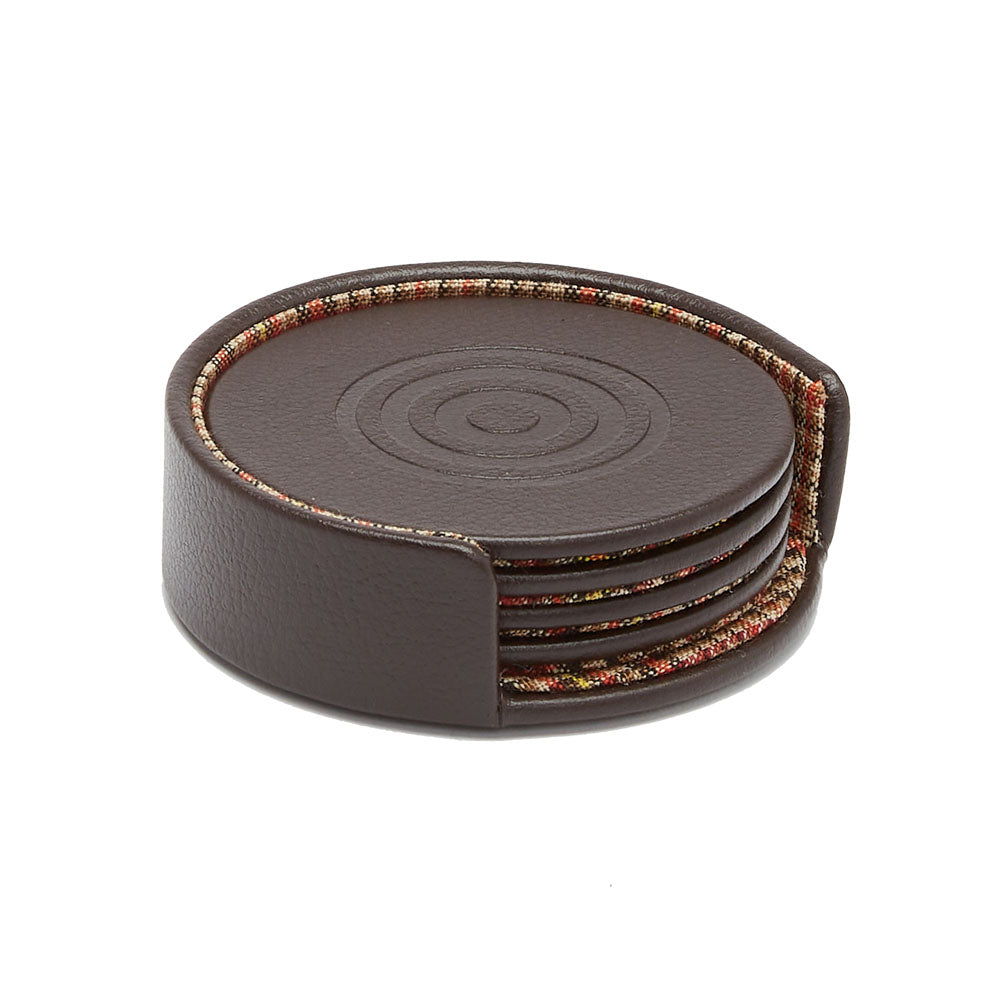 WOLF x WM Brown Set of 4 Coasters with Case