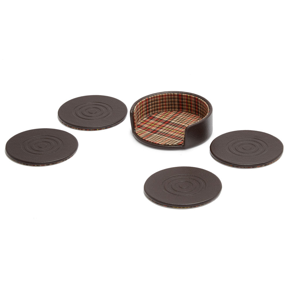 WOLF x WM Brown Set of 4 Coasters with Case