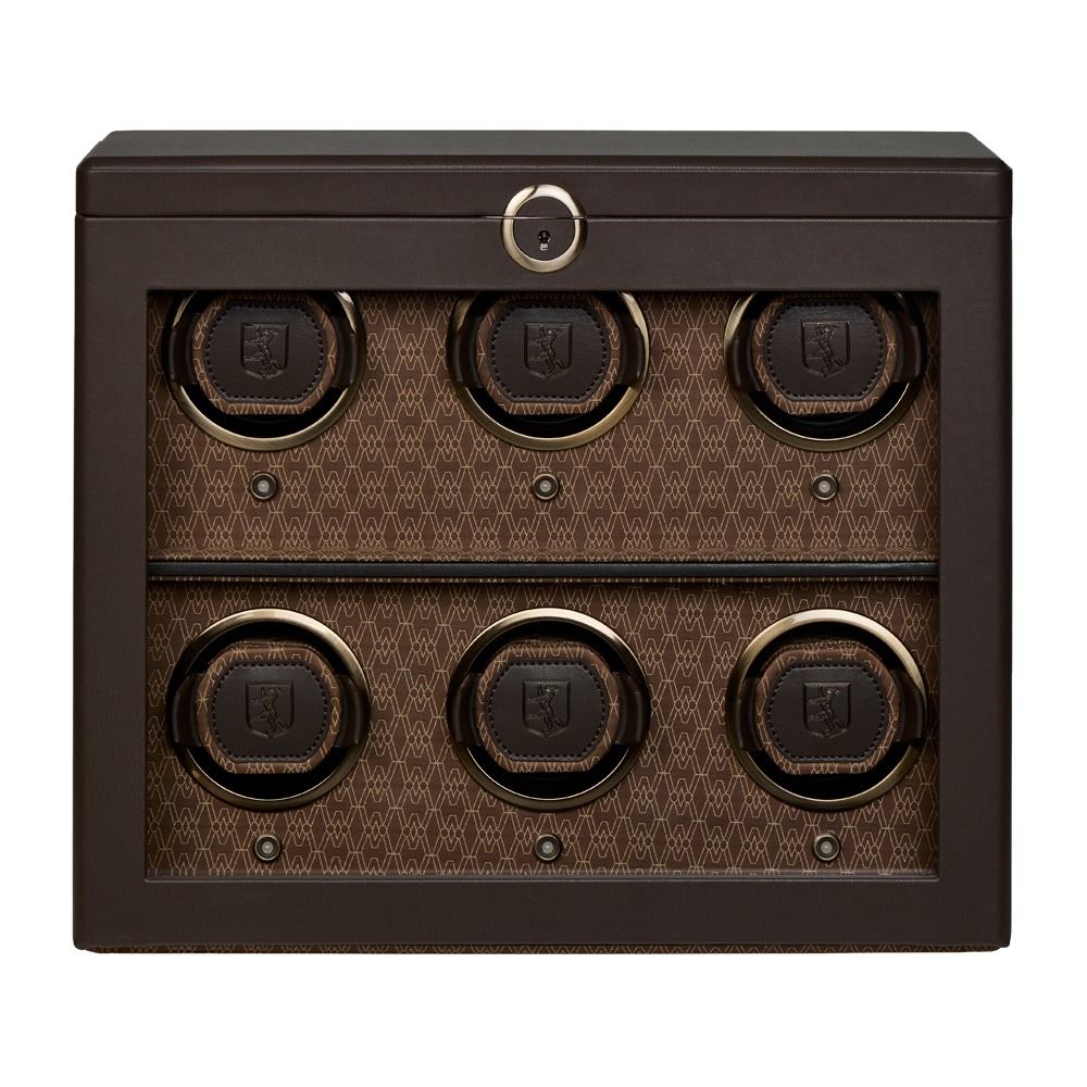 Earth 6 Piece Watch Winder - Coffee