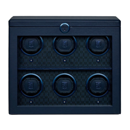 Earth 6 Piece Watch Winder - Midnight Blue
