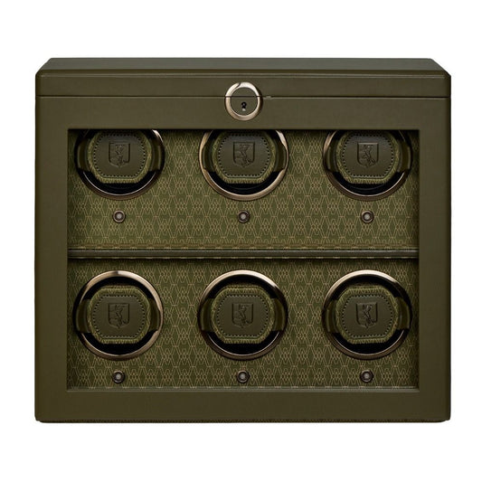 Earth 6 Piece Watch Winder - Olive