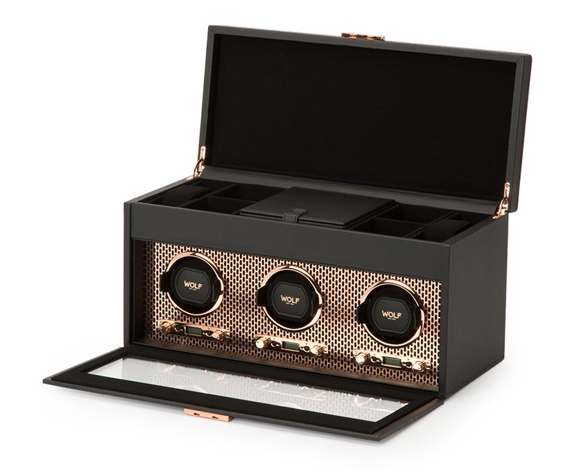 Axis Triple Watch Winder with Storage