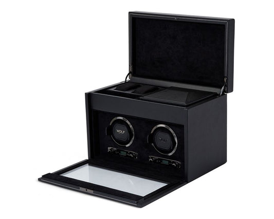 British Racing Double Watch Winder with Storage